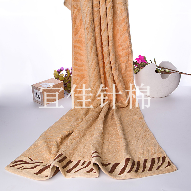 厂家直销外贸出口浴巾/竹纤维虎纹浴巾/全棉浴巾