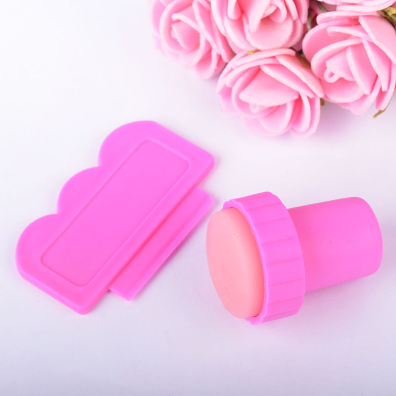 Wholesale nail art tools: Two-piece set of nail art stamps and scrapers in OPP bags, exclusively for export