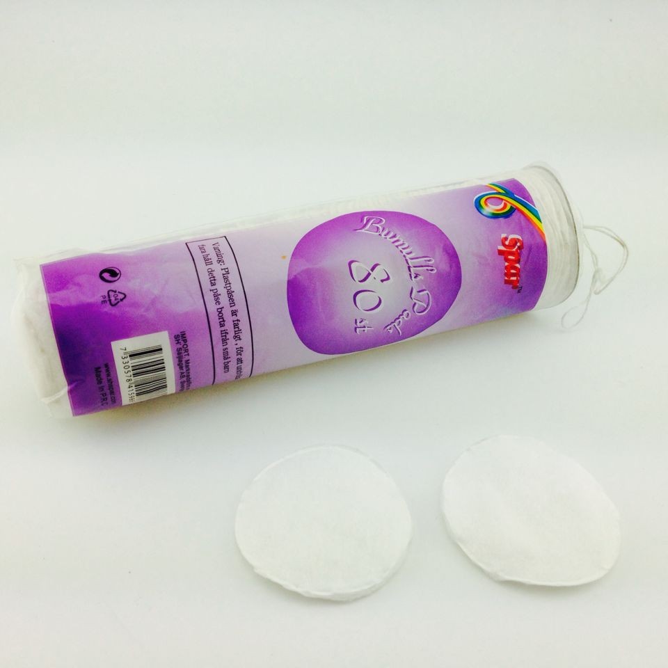 Thickened cotton round center makeup cotton and makeup remover cotton in 80-piece packs are available for wholesale and are exclusively for foreign trade details Picture
