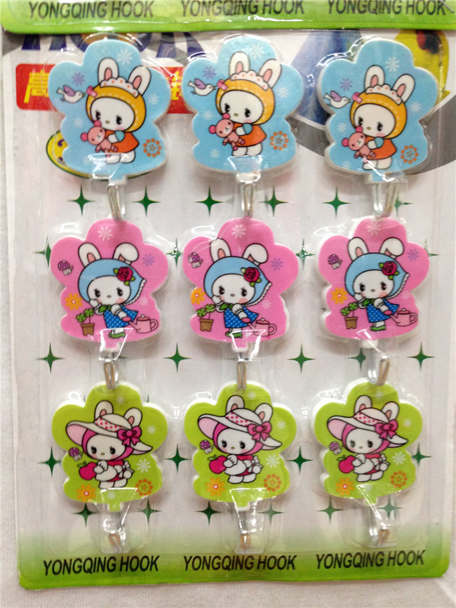 兔子挂钩 塑料挂钩 卡通挂钩批发 承重挂钩10-781-9