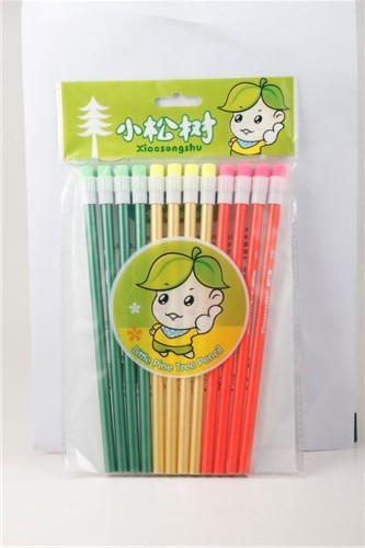 义乌好货 小松树闪光油漆大头HB黑芯儿童写字铅笔 厂家直销