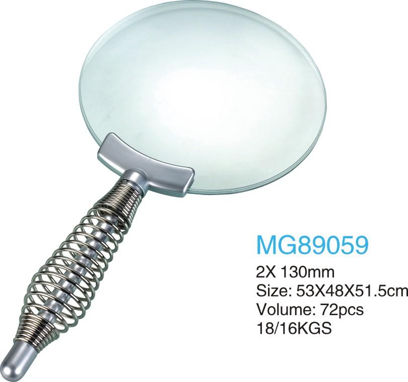 130mm超大镜片弹簧手柄手持老人阅读放大镜 读书看报鉴定