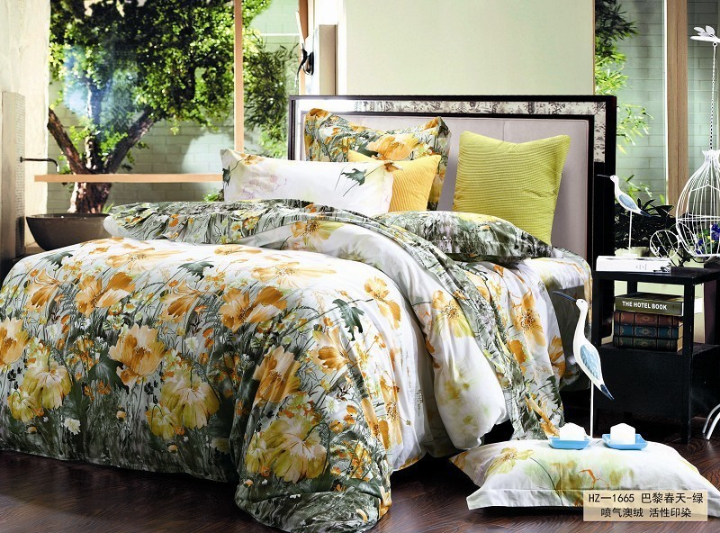 All-cotton 4-piece bedding all-cotton 4-piece scrub thickened all-cotton active super soft scrub
