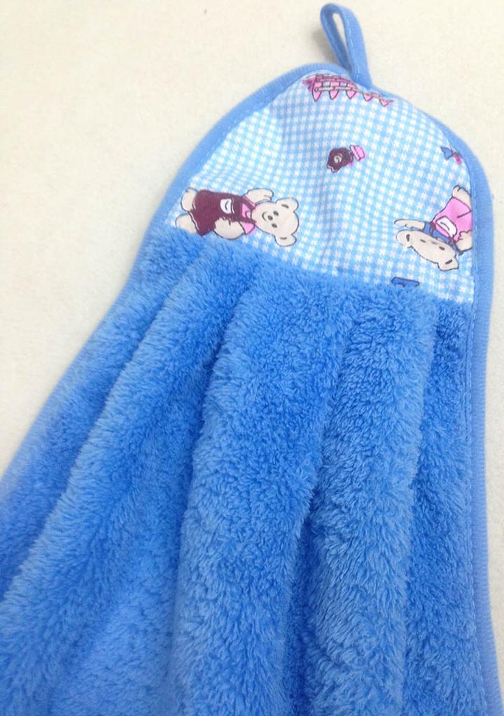韩国吸水厨房珊瑚绒 擦手毛巾擦手布搽手巾挂式Q3251