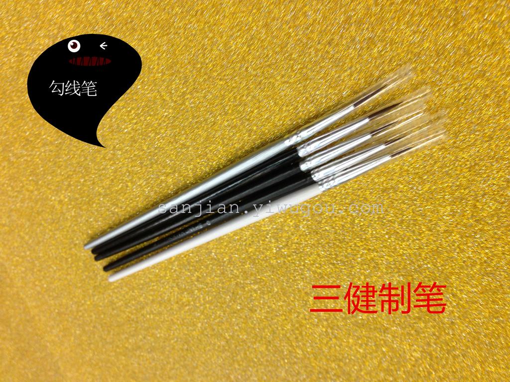 Factory direct sales of nylon brush pens, eyebrow outlining pens, outlining makeup pens, digital oil painting, graffiti and color painting pens Specification image