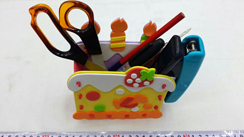 新款EVA卡通DIY益智笔筒 手工玩具