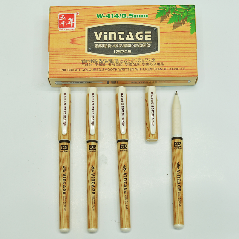 Five Thousand Years W-414 Light Wood Grain Gel Pen 0.5mm New Business model