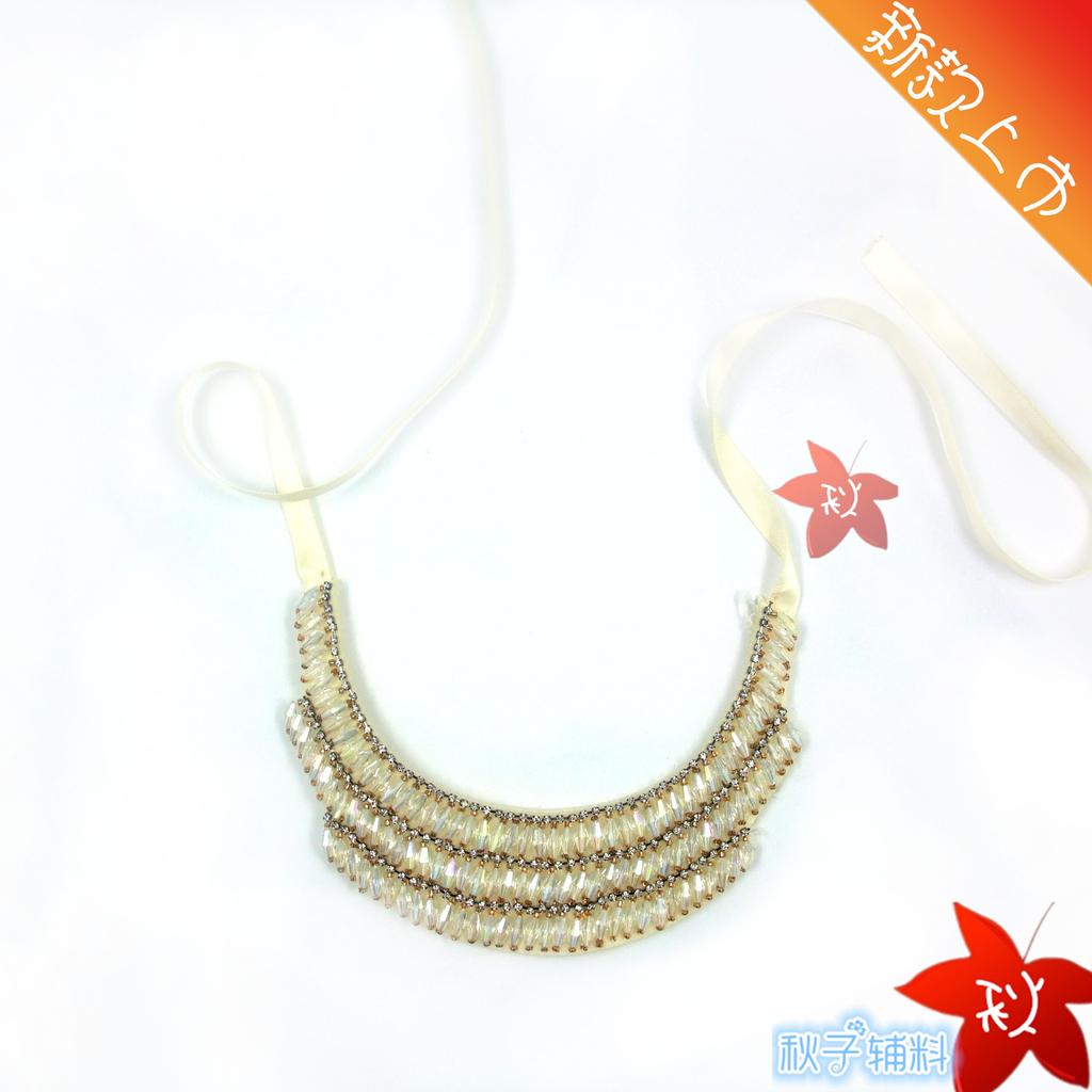 水晶玻璃衣领2014新款假领韩版现货热卖假领子水晶玻璃假领