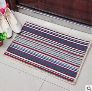 Ling-ou carpet small color strip square floor mat non-slip door mat footmat small stripe carpet thumbnail