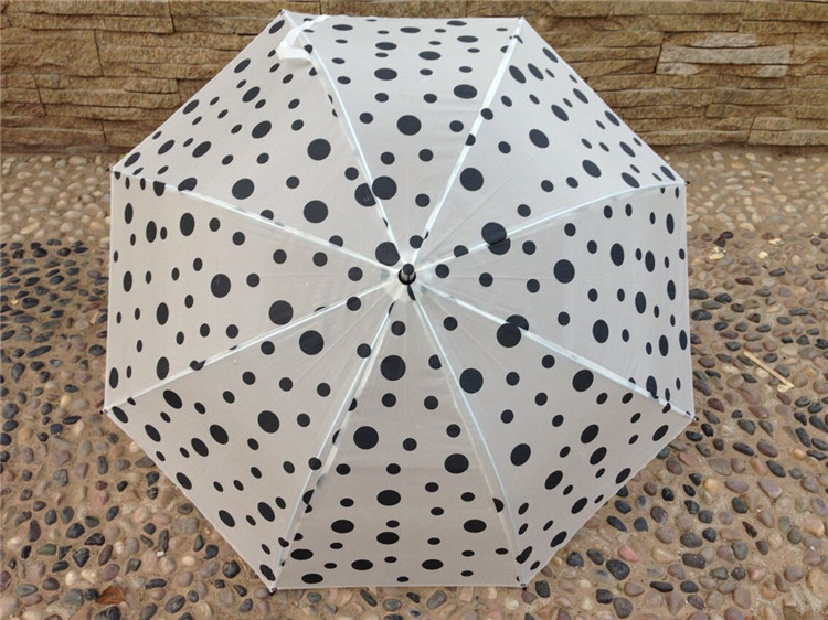 半透明磨砂彩虹伞斑点雨伞 儿童伞 广告伞 长柄伞 透明伞