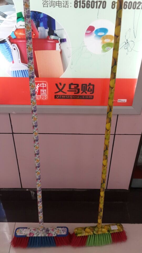 Wood handle broom Plastic broom can be removed without damage random color thumbnail