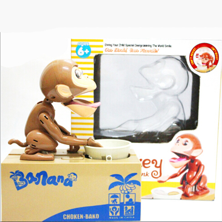 Factory direct sales eat money monkey savings box creative fashion electronic electric savings box money box