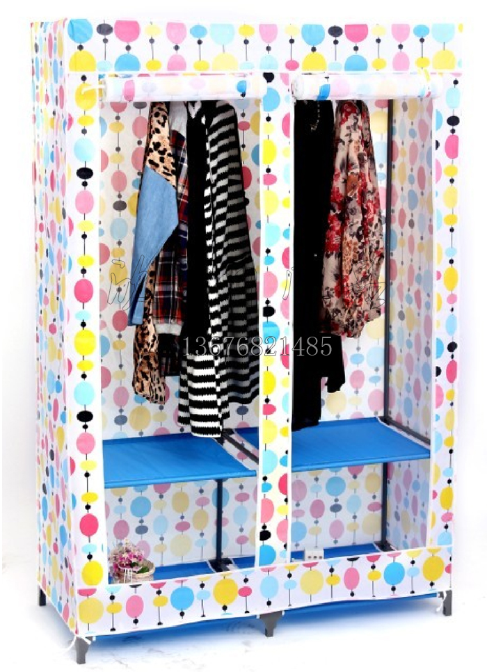AJ-A2 large folding wardrobe, simple wardrobe, fabric wardrobe, reinforced combination steel pipe wardrobe