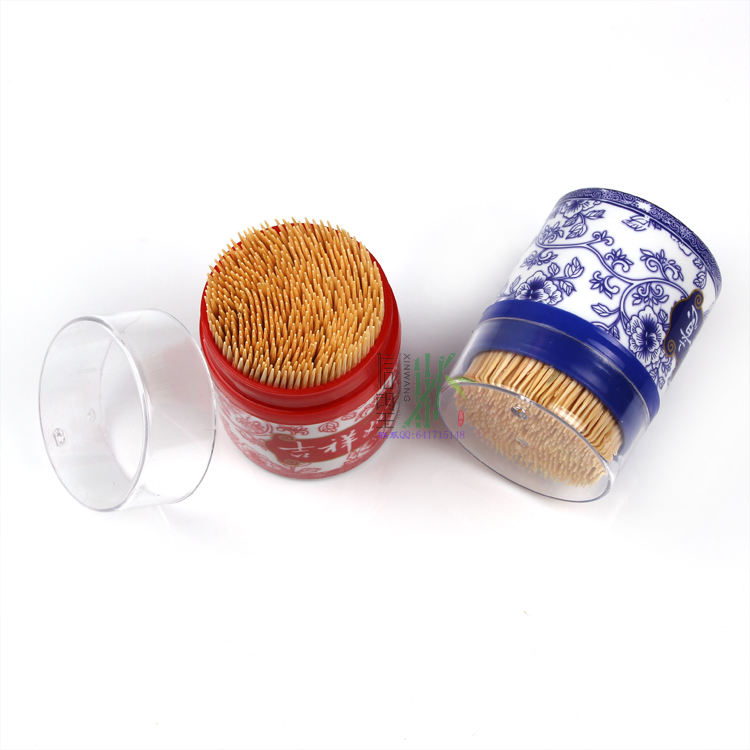 Transparent round can, toothpick holder, toothpick bucket, portable toothpick box, household creative toothpick storage can Specification image