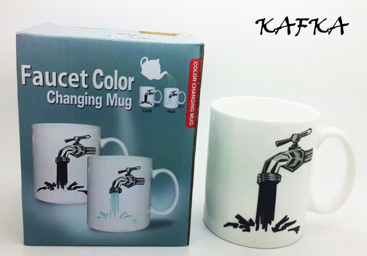 Creative faucet color-changing cup Ceramic color-changing cup mug Faucet shape color-changing cup cup