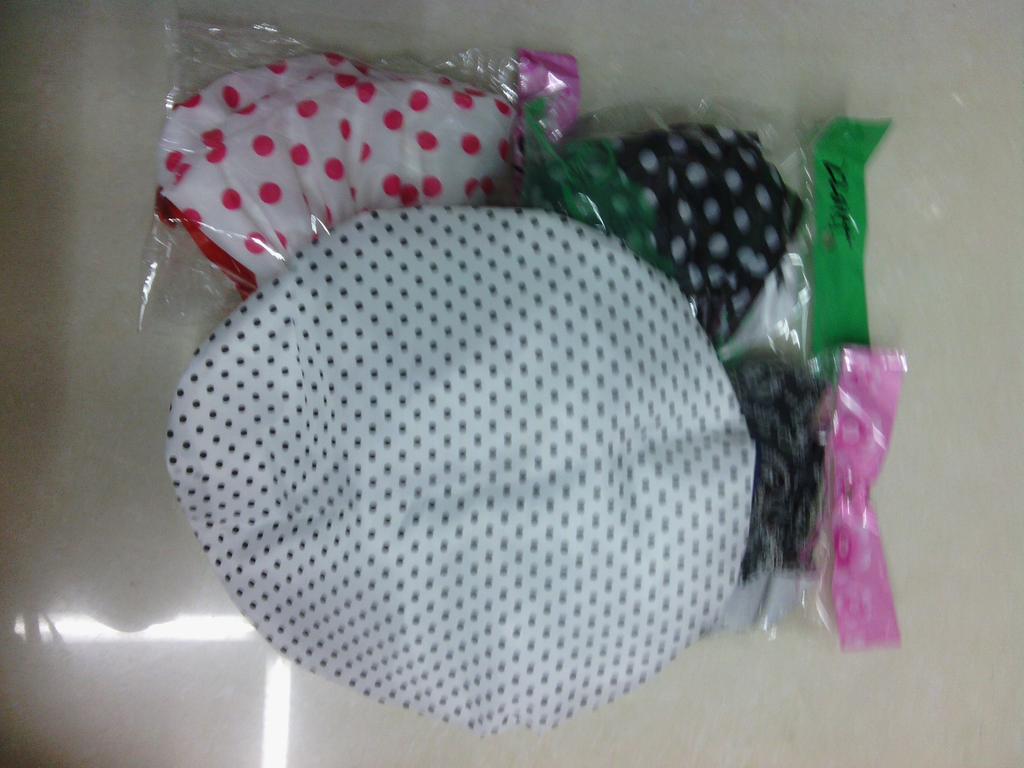 厂家直销花浴帽，颜色混装细节图