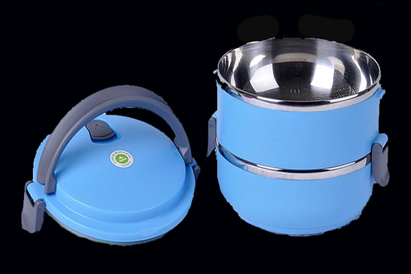 保温饭盒 不锈钢手提可爱便当盒 圆形饭盒 带饭的盒子产品图