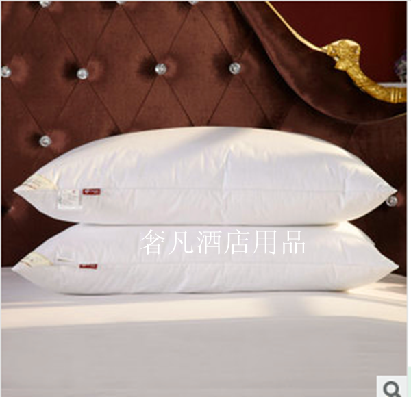 承龙酒店用品 五星级酒店三层工艺羽绒枕芯 白鹅毛枕芯细节图