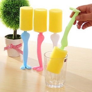 Gentleman Mr. Cup Brush Small Man Sponge Cup Brush Long Handle Wash Cup Brush Humanoid Cup Brush Creative Cleaning Tools