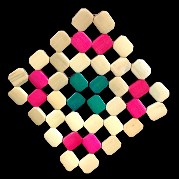 040 Household square square bamboo place mat protection furniture cup bowl table mat heat insulation mat thumbnail