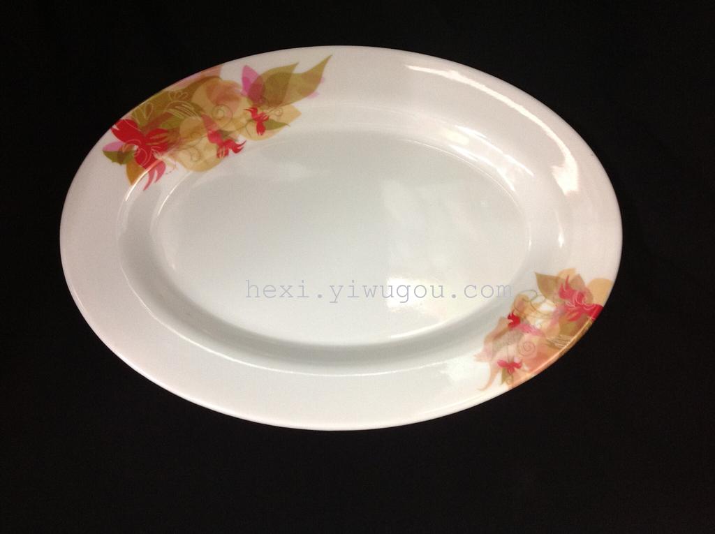 Miamine plate imitation porcelain Meizai porcelain 10 "waist plate 150