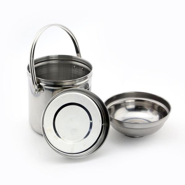 14号提锅 不锈钢提锅 双层隔热锅 真空保温 14CM