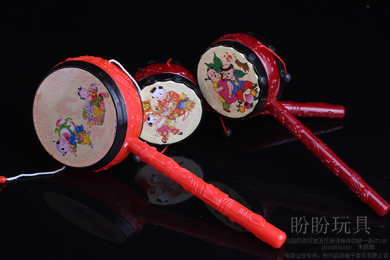 福字摇鼓玩具 儿童玩具细节图