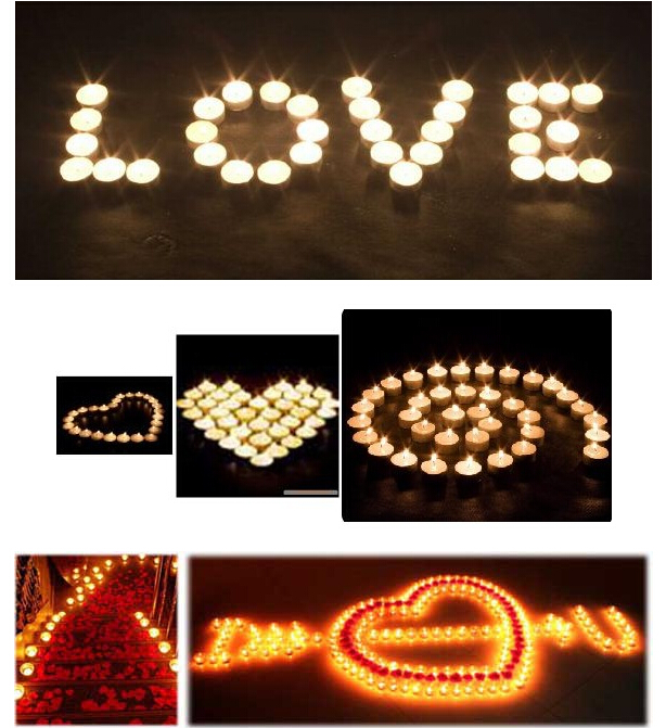 Aluminum shell candles, smokeless and heat-insulating tea wax, smokeless candle arrangement, candles, Valentine's Day gifts Specification image