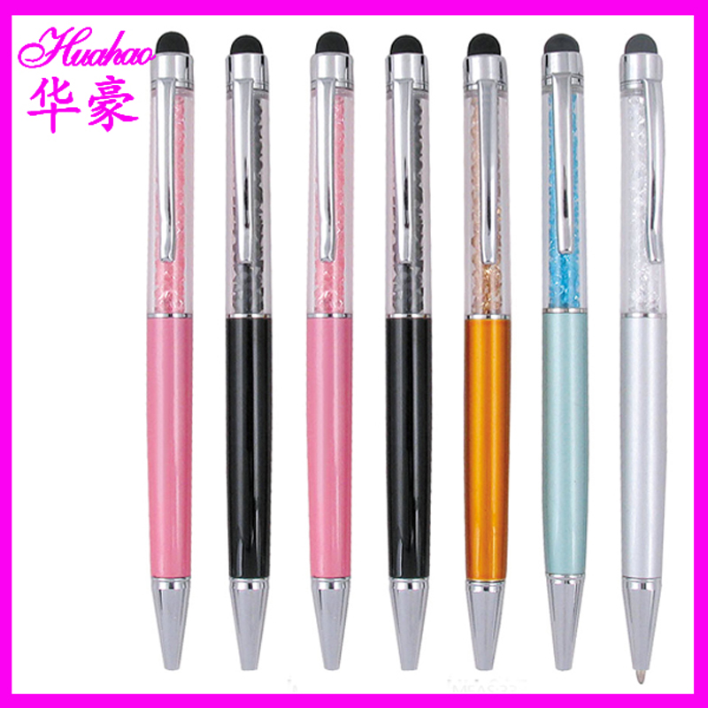 2014 New style water diamond pen, water diamond Ballpoint pen, Crystal Metal pen, crystal touch screen pen, metal Ballpoint pen Application Scenario