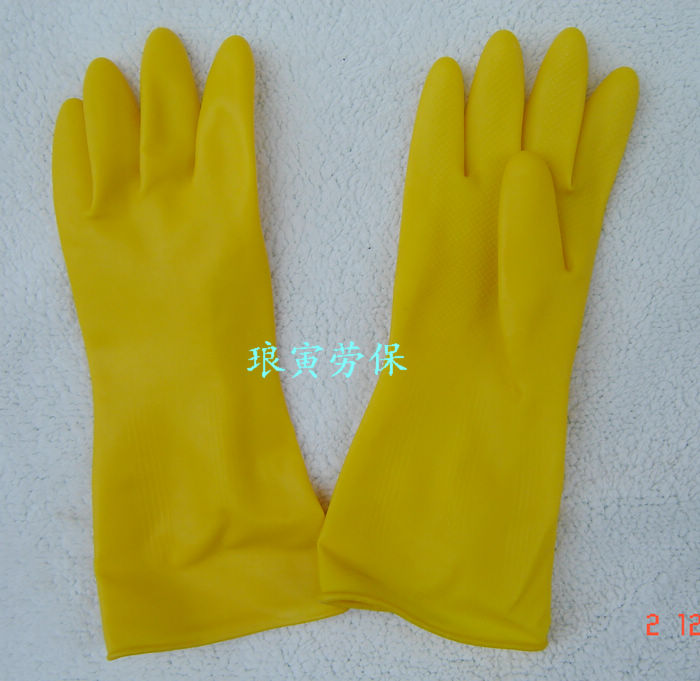 劳保手套家务洗碗/洗衣手套/工业橡胶手套羊城牌加厚乳胶手套
