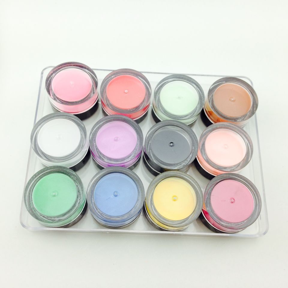 12 color black lid radium powder crystal phototherapy nail flash powder ginger powder radium powder powder outer box