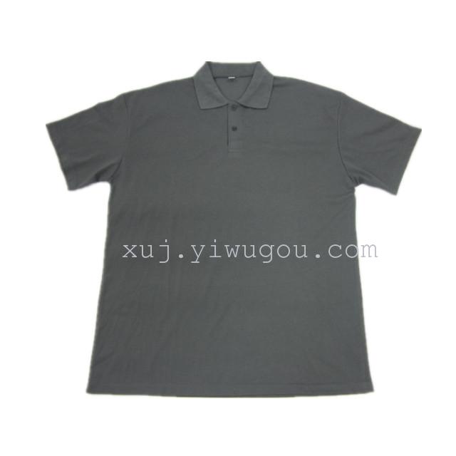 The new teryl-cotton 190g square collar plain loose-fitting short-sleeved polo shirt is made to order in grey Eurocode thumbnail