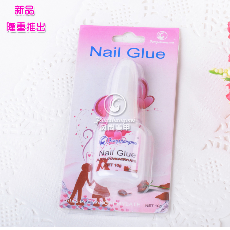 In 2014, factory wholesale and direct sales of 10g nail art special glue, high-quality and affordable packaging. Nail art glue with brush and card insertion glue, exclusively for foreign trade Specification image