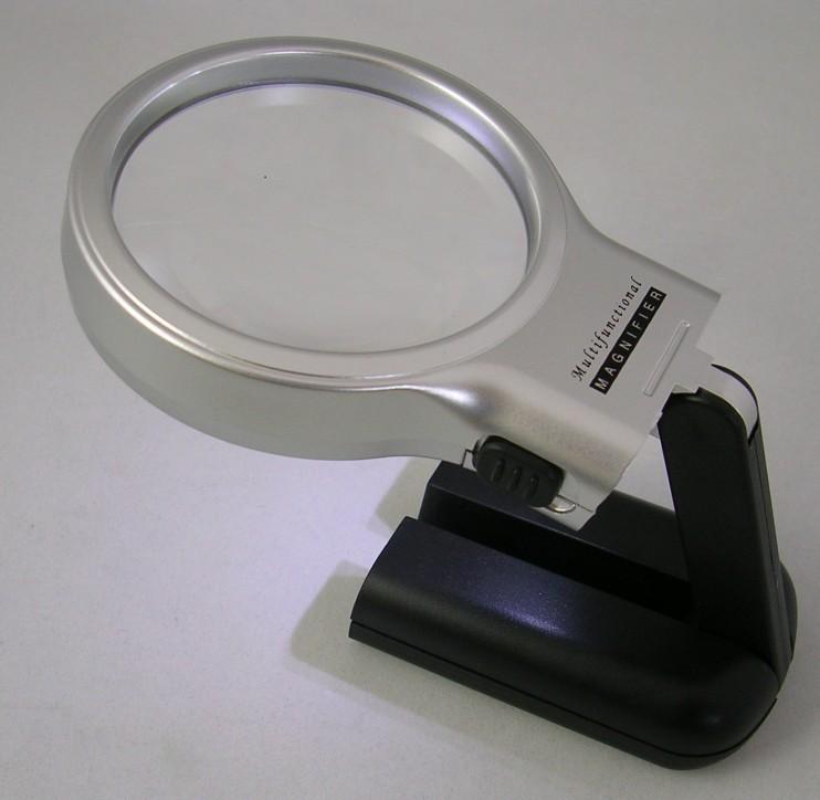 带灯可折叠台式 70mm 老人阅读放大镜 LED手持放大镜