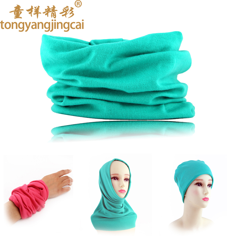 Children's Wonderful Smecta Korean Children's Bib Set Head Neck Set Cashmere Scarf Set Head Bib Silk Hat