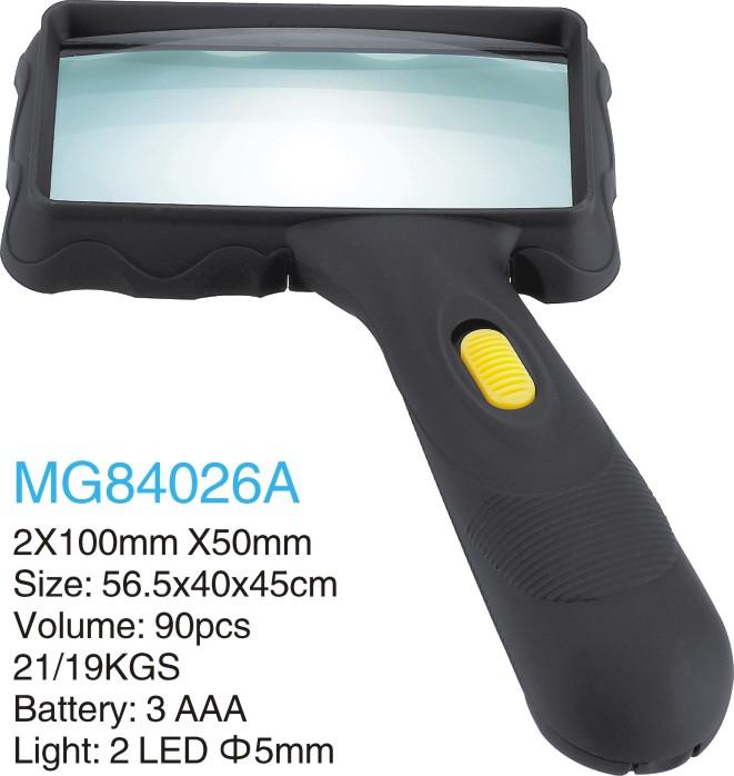 阅读带灯看报专用 长方形 放大镜 老人必备