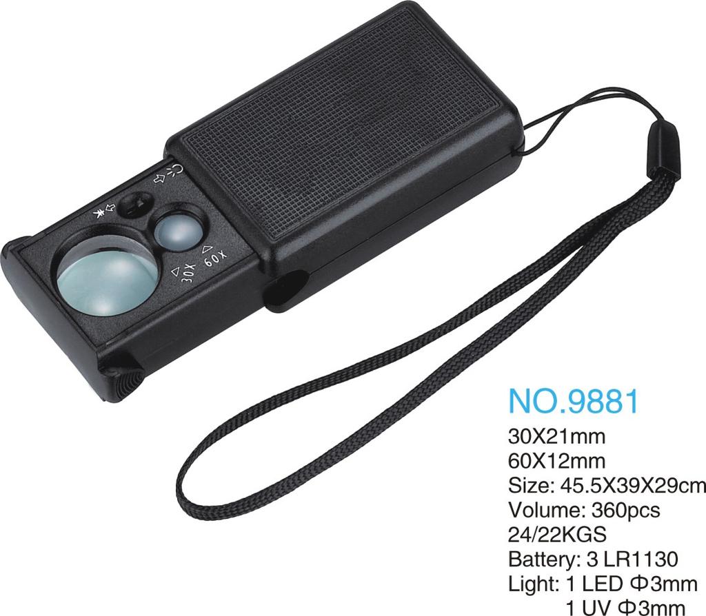 抽拉式30倍 60倍鉴定 古董、收藏带验钞 珠宝放大镜