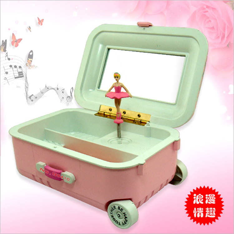 Manufacturers direct sales travel box music box music box suitcase music box wedding gift to girlfriend