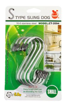 Ultra-practical stainless steel S-hook Portable small object hook 4 pieces into