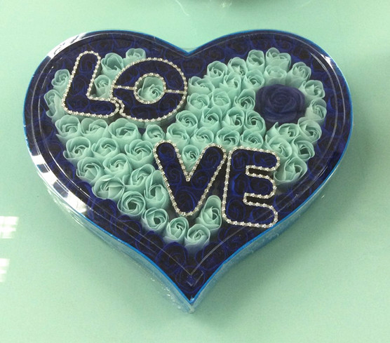 香皂花玫瑰礼盒100朵love加彩灯浪漫生日礼物婚庆用品产品图