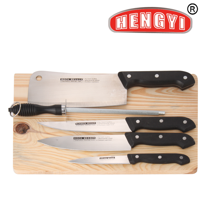heng5511 Knife set, gift knives, cutting board knives, pine cutting boards, kitchen hardware details Picture