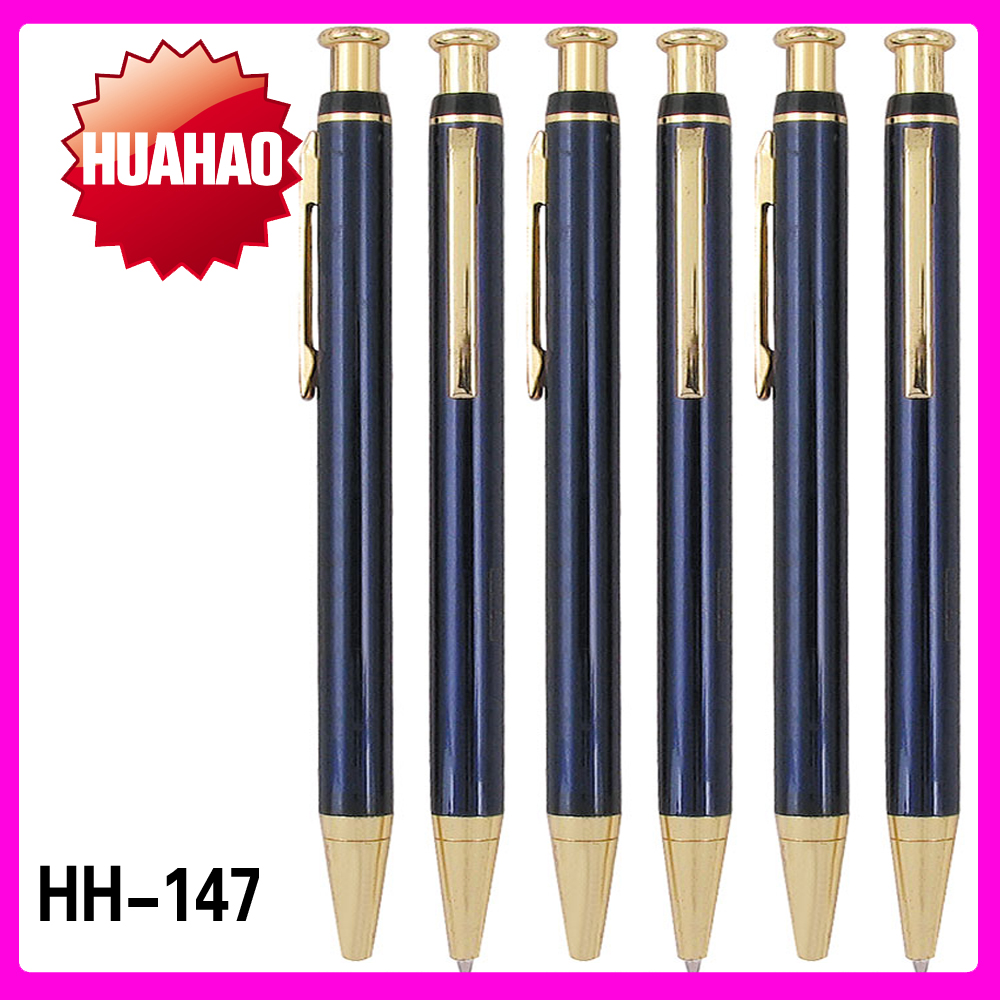 Special price black metal pen Advertising gift pen Metal oil pen all copper pen Press ball pen custom
