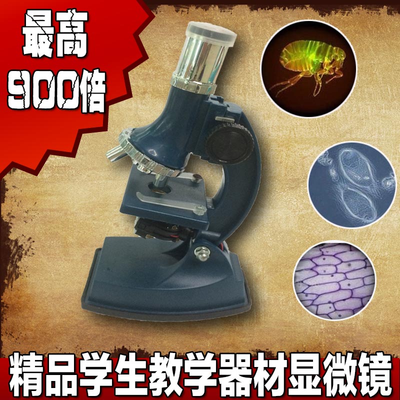 小学生儿童科学实验益智玩具900倍入门科教显微镜套装生日礼物