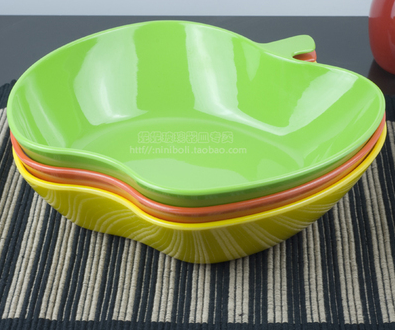 Plastic apple fruit plate snack plate