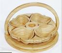 Household creative decorative arts and crafts bamboo fruit basket folding fruit tray bamboo received basket daily provisions details Picture