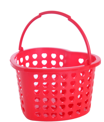 Heart drain basket Bath basket Fruit basket Storage basket Red orange blue thumbnail
