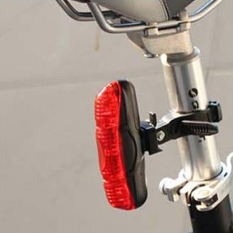 Strip 5LED bicycle taillight Bicycle light Bicycle taillight safety warning light is adjustable horizontally