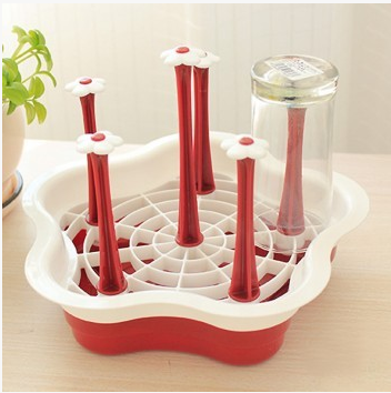 Plastic drain cup holder Water cup hanger teacup glass glass glass drying cup rack storage rack thumbnail