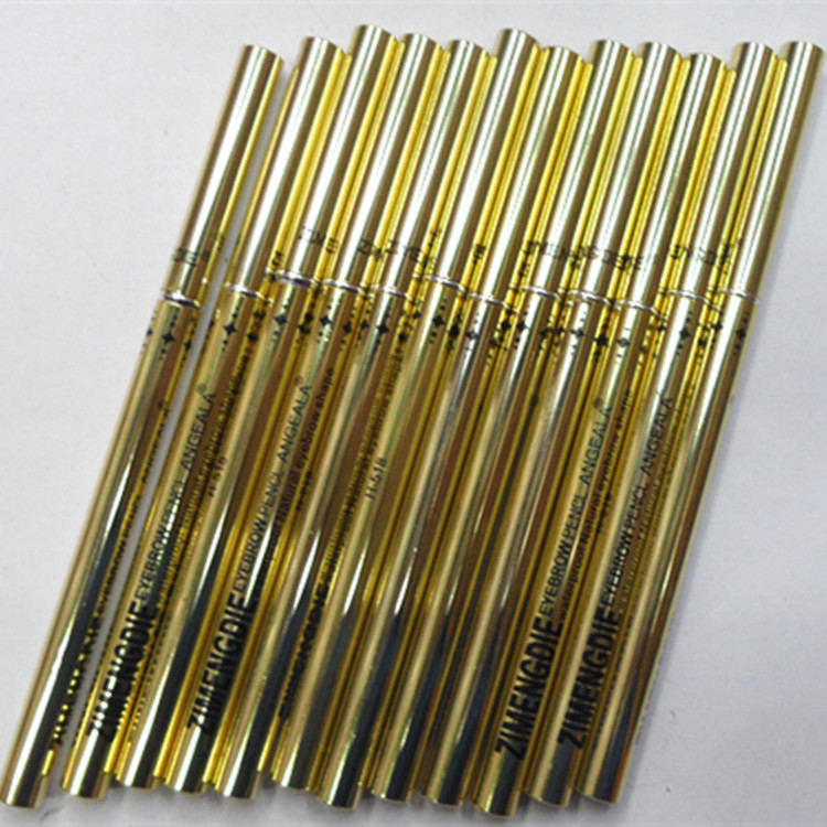 205 Anodized cover eyebrow pencil with eyebrow comb waterproof long-lasting eyebrow pencil in yellowish color details Picture