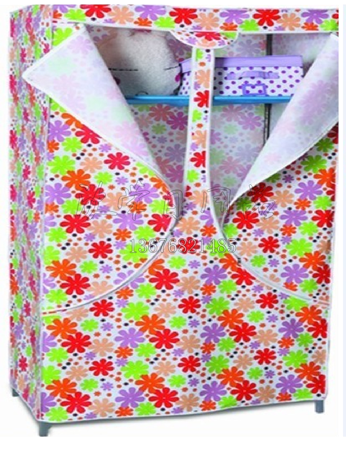 AJ-A3 large folding wardrobe, simple wardrobe, fabric wardrobe, reinforced combination steel pipe wardrobe